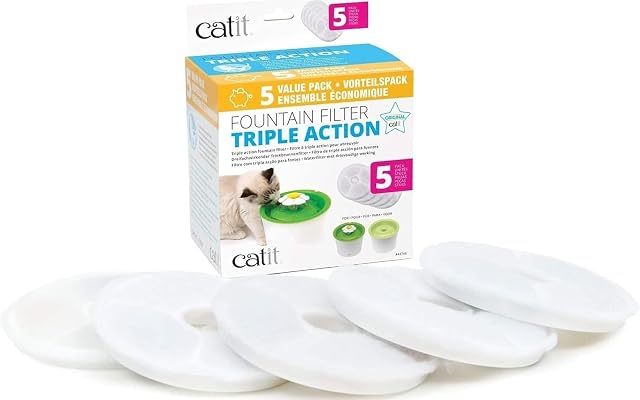 Catit Triple Action Brunnenfilter im 5er-Set