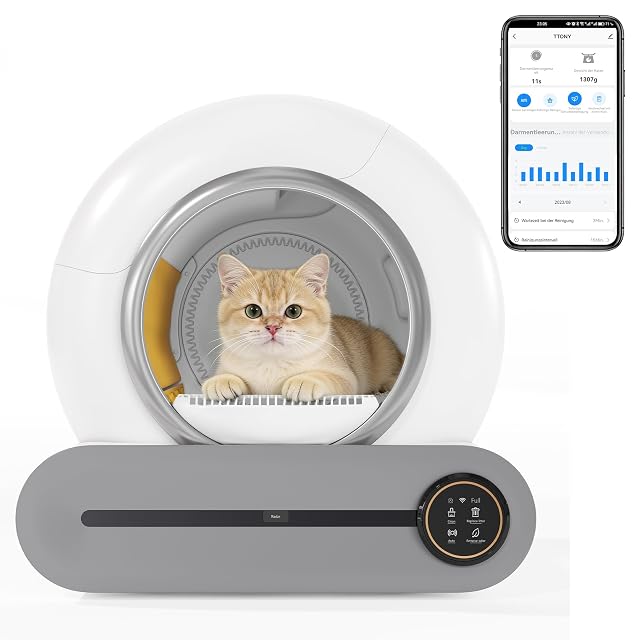 Merax selbstreinigende Katzentoilette mit App-Steuerung
