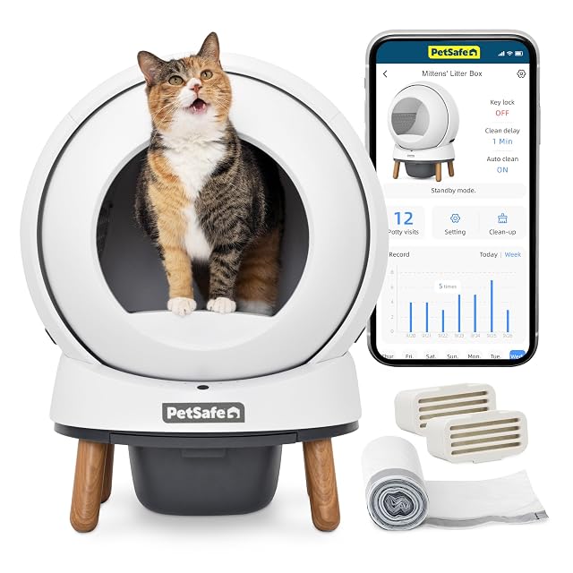 PetSafe ScoopFree SmartSpin drehende selbstreinigende Katzentoilette