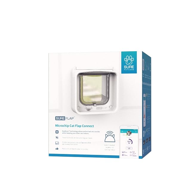 SureFlap Connect Mikrochip-Katzenklappe mit Beobachtung