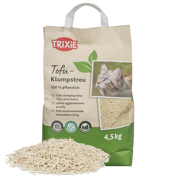 TRIXIE Tofu-Klumpstreu für Katzen im Sack zu 4,5 kg